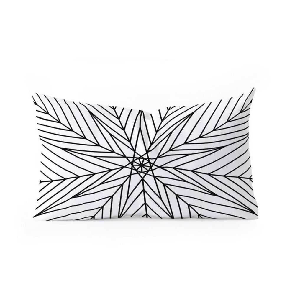 Fimbis Star Power Black and White 2 23" x 14" Oblong Throw Pillow - Society6